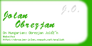 jolan obrezjan business card